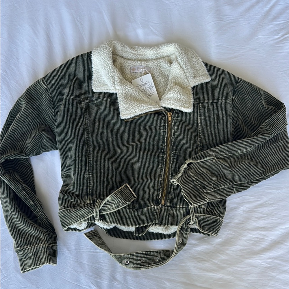 Corduroy Sherpa-Lined Jacket
